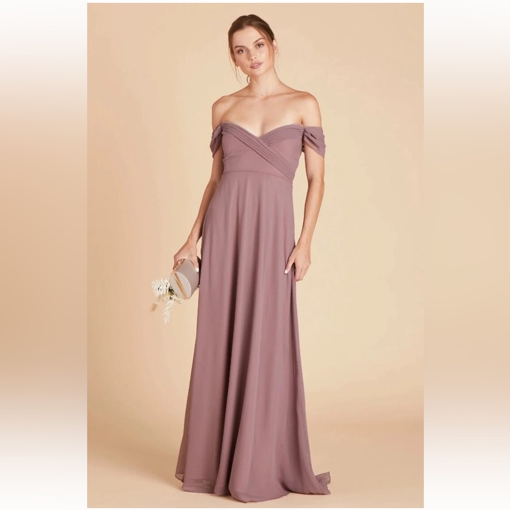 Birdy Grey Spence Convertible Dark Mauve cold shoulder Bridesmaid Dress Medium